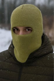 Resim SİNGLE SWORD Triko Kar Maskesi – Kışlık Termal Bere Maske 