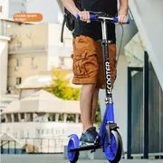 Resim 16 Sahne Katlanır Scooter - Yetişkinler ve Gençler İçin Uygun, Ön Frenli ve Süspansiyon Sistemli, Hafif Elektriksiz Kaykay, Mat Ayak Pedi, Beyaz/Yeşil/Mavi/Mor 