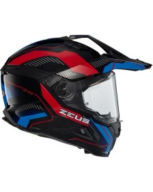Resim Zeus ZS-913 BK19P Black Red Blue Kapalı Kask 