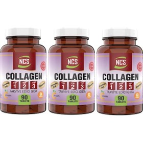 Resim Ncs Collagen Kolajen Tip 1-2-3 Hyaluronic Acid 3 X 90 Tablet 