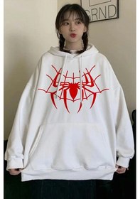 Resim Spiderman Örümcek Ağ Kapşonlu Sweatshirt 001 