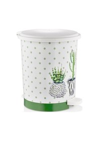 Resim Bayev Kaktüs Desenli Basmalı Pedallı Çöp Kovası 12lt Mrd153 Çok Renkli 