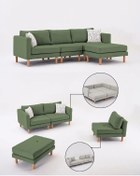 Resim Armin Akıllı Köşe Koltuk Takımı & Modern Modüler Yataklı Köşe Takımı - Açık Yeşil V127 Açık Yeşil 