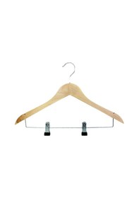 Resim Natural Ahşap Mandallı Etek ve Pantolon Askısı 10 Adet Kahverengi 