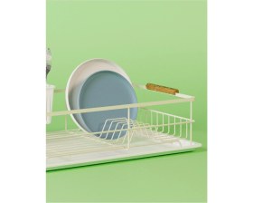 Resim Bulaşıklık Tabaklık Tezgah Üstü Bulaşıklık Bulaşıklık Sepeti Bulaşık Kurutmalık Paslanmaz Bej 