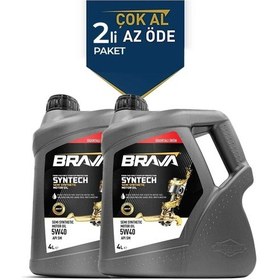Resim Brava Syntech 5W-40 Yarı Sentetik Motor Yağı 2 x 4 L 