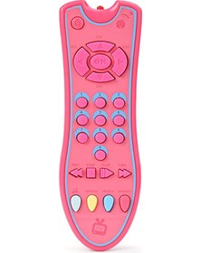 Resim Hombey Bebekler İçin Renkli Tv Kumanda Oyuncak, Çok Dillerle Zekâ Geliştirici, Pembe Pil Dahil Değil 