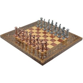Resim Gifthome Metal Satranç Takımı-seti battal ingiliz antik sedefli g 