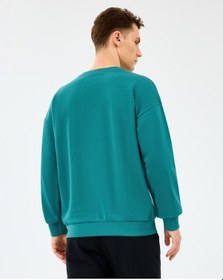 Resim Skechers M Essential Crewneck Sweatshirt Erkek Petrol Sweatshirt S2610015-0730 Mavi 