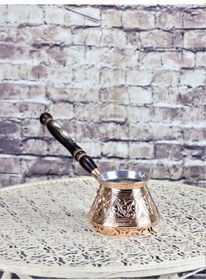 Resim Kalın Topak Bakır Cezve 4 Fincanlık 