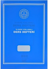 Resim 10 Ders Yoklamalı Ders Defteri 28x41 Mavi Plastik Kapak 