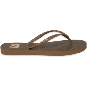 Resim Reef CJ9441 Reef Seaside Prints Parmak Arası Kahverengi Kadın Terlik 