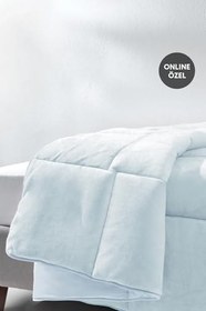 Resim Yataş Macaron Tek Kişilik Wellsoft Yorgan - Mavi, 155 x 215 