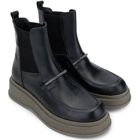 Resim Tamer Tanca Kadın Hakiki Deri Siyah Deri Casual Bot 231 1291 Bn Bot Sk24-25 Sıyah Dr Siyah 