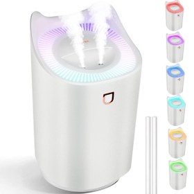 Resim ROBEVE Hava Nemlendirici LED Işıklı Hava Nemlendirme Cihazı 2 Litre Hava Nemlendirici Buhar Makinesi 