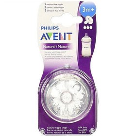 Resim Avent Natural Biberon Emziği 3+ Ay 2'li 3 Numara 