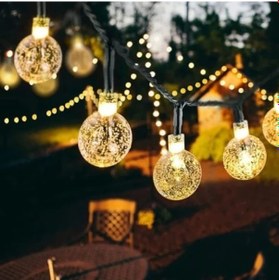 Resim 5 Metre Sarı Opak Solar Top Led Işık Renkli 