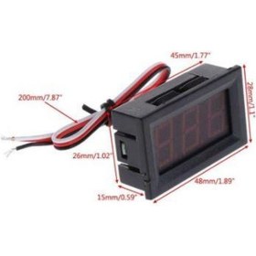 Resim Voltmetre Dc 0-100V Panel Tip Yeşil 0,56 Inch 