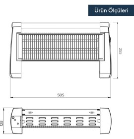 Resim Zenon Quartz Isıtıcı 1200 Watt LX-2819 