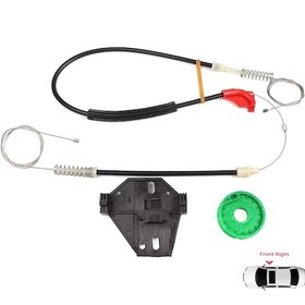 Resim VW Transporter T4 Caravelle 1990-2003 İçin Ön Sağ Cam Kriko Seti 