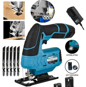 Resim BRANZEG Şarjlı Dekupaj Metal Şanzuman Çift Batarya Dekubaj 