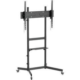 Resim Ayt Vontech V1044ve 55-100 İnç 139-252 Ekran Arası Uyumlu Tekerlekli Ayaklı Raflı Lcd Led Tv Sehpası Standı Askı Aparat 