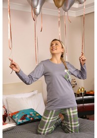 Resim Akbeniz Kadın Uzun Kol Penye Pijama Takım 4199 - S Gri 
