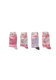 Resim Kız Çocuk Pembe 6 Çift Çorap Karışık 