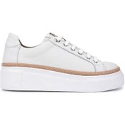 Resim Tamer Tanca Kadın Hakiki Deri Beyaz Floter Sneakers & Spor Ayakkabı 937 5022-09 Bn Ayk Y23 Kırık Beyaz Floter Beyaz 