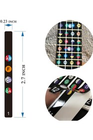 Resim happypotam Ukulele klavye çıkartması, akor perdesi, soprano, konser ve tenor için not çıkartması, Ukulele için parmak kılavuzu, 2 adet 