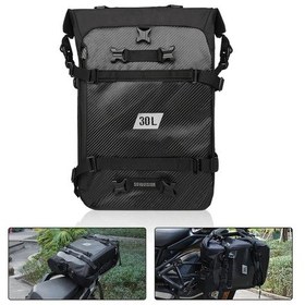 Resim Fochsia 30l Sırt Çantası Motosiklet Bagajı Omuz Çantalı Fonksiyonel Yan Sele Çantası Siyah 