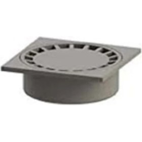 Resim Beyco Çamur Kovalı Yer Süzgeci 25 x 25 cm - Ø 100 Lük Alttan Çıkış Yer Sifonu Yuvarlak Kapak 