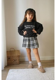 Resim Lolliboomkids Kız Çocuk Slogan Yazı Detaylı Üst Pötükareli Şort Etek Alt Üst Takım Yeni Sezon Siyah Beyaz Siyah Beyaz Siyah - Beyaz 