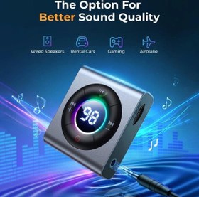 Resim Joyroom JR-CB2 Wireless Transmitter 2'si 1 Arada Kablosuz Verici/Alıcı-Koyu Grı 