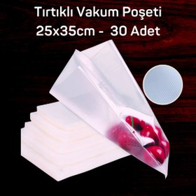 Resim Vakur Tırtıklı Vakum Makinesi Torbası - Poşeti 25cmx35cm -30 Adet 
