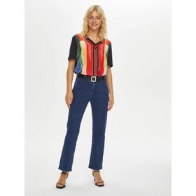 Resim Faik Sönmez Pensli Slim Fit Kadın Jean Pantolon 69357 (U69357) 