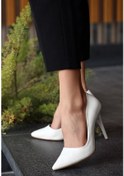 Resim Hillar Beyaz Cilt Stiletto Ayakkabı Çok Renkli 