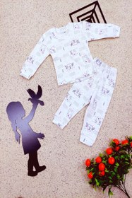 Resim Çiçekli Panda Kız Bebek Pijama Takım ka8541157 