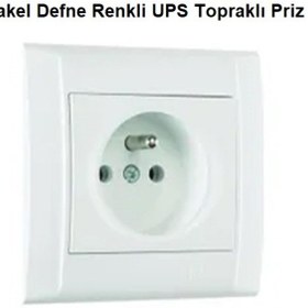 Resim Makel Defne Renkli Ups Topraklı Priz Çerçevesiz 
