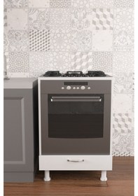 Resim Çekmeceli Ankastre Fırın Mutfak Dolabı 