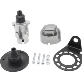 Resim 7 Pin Römork Fişi 12V Rv Soketleri Römork Sinyal Lambası Konektörleri Için Braket ile Tren Römork Aksesuarları (Yurt Dışından) 
