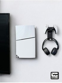 Resim Crodle Playstation 5 Slim Duvar Standı ve Şarj Istasyonu Standı Ps5 Duvar Standı Gaming Aksesuar 