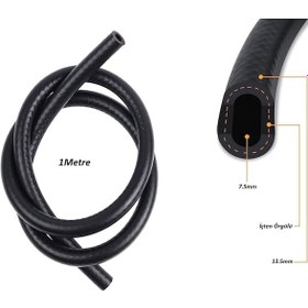 Resim 7.5mm 13.5mm İçten Örgülü Lpg/cng Benzin Yakıt Hortumu Nbr 1mt. 