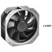 Resim 3'lü EBMPAPST 280x280x80 mm W2E250-HL06-01 230 AC Aksiyal Kompakt Fan 