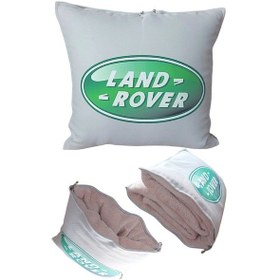 Resim Land Rover Baskılı Battaniyeli Yastık Opsiyonel Kırlent 