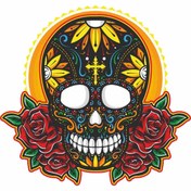 Resim UBGA GIFT Sugar Skull 35 Cm Özel Tasarım Motor Kask Araba Duvar Stıcker Çıkartma 