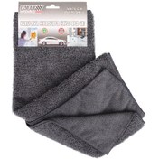 Resim Mikrofiber Kurulama Havlu Overloklu Rus Bezi Gri 50 x 70 CM 