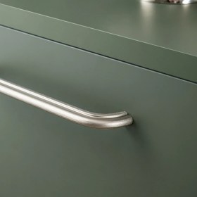 Resim System 8315 Modern Oval Kulp Nikel Saten Renk 128 mm (Iki Delik Arası Mesafe) 