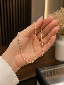 Resim Rome Oro Yuvarlak Doc Altın Zincir 305mm 55 cm 14 Ayar 