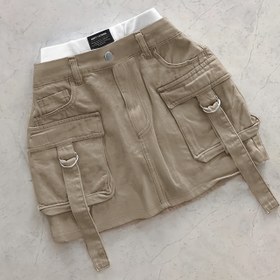 Resim Kontrast Bel Bandı ve Çoklu Cepli Kadın Yüksek Bel Günlük Şortlar - Düz Siyah Esnemez Kumaş, Makinede Yıkanabilir Her Mevsim Uygun Stil, Fonksiyonel Giysi, Dayanıklı Yazlık Giyim 